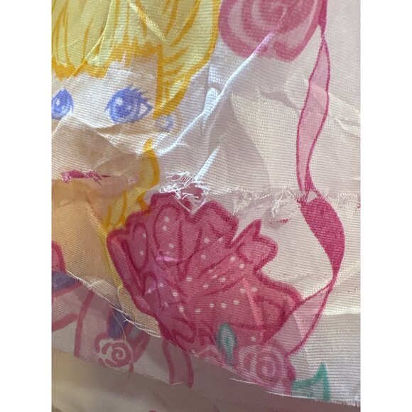 Vintage Barbie Fabric / Twin Flat Sheet 1995 Mattel Hearts Ballet Shoes READ - Picture 9 of 10